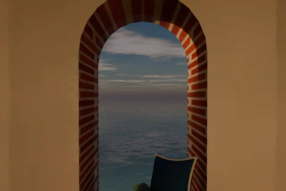 View from the Cabin window, N, from 36.4 m above the sea.